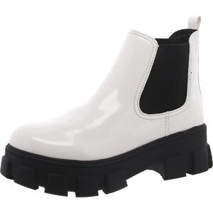 Circus by Sam Edelman Womens Darielle White Platform Ankle Boots Shoes Used